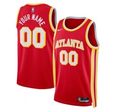 Atlanta Hawks Custom Mænd Trøje 2022-23 Icon Edition Rød Swingman
