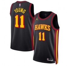 Atlanta Hawks Trae Young 11 Mænd Trøje 2022-23 Statement Edition Sort Swingman