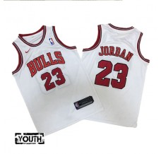 Børn Trøje Chicago Bulls Michael Jordan 23 2017-18 Hvid Swingman