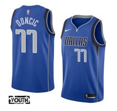 Børn Trøje Dallas Mavericks Luka Doncic 77 2017-18 Royal Swingman
