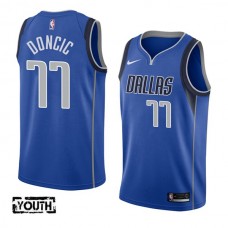 Børn Trøje Dallas Mavericks Luka Doncic 77 2017-18 Royal Swingman