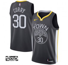Børn Trøje Golden State Warriors Stephen Curry 30 2017-18 Sort Swingman