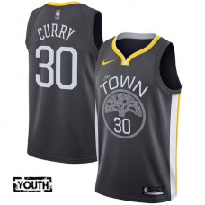 Børn Trøje Golden State Warriors Stephen Curry 30 2017-18 Sort Swingman