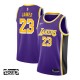 Børn Trøje Los Angeles Lakers Lebron James 23 2018-19 Lilla Swingman