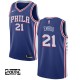 Børn Trøje Philadelphia 76ers Joel Embiid 21 2017-18 Blå Swingman