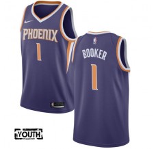 Børn Trøje Phoenix Suns Devin Booker 1 2017-18 Lilla Swingman