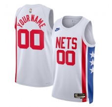 Brooklyn Nets Custom Mænd Trøje 2022-23 Hvid Swingman