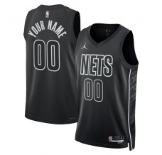 Brooklyn Nets Custom Mænd Trøje 2022-23 Statement Edition Sort Swingman