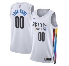 Brooklyn Nets Custom Mænd Trøje 2022-23 The City Hvid Swingman