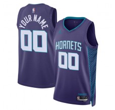 Charlotte Hornets Custom Mænd Trøje 2022-23 Statement Edition Lilla Swingman