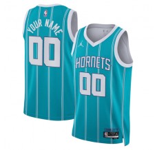 Charlotte Hornets Custom Mænd Trøje 2022-23 Teal Swingman