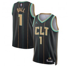 Charlotte Hornets LaMelo Ball 1 Mænd Trøje 2022-23 City Edition Sort Swingman