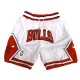 Chicago Bulls 1997-98 JUST DON Hvid Swingman NBA Shorts