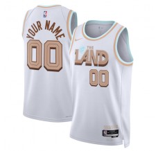 Cleveland Cavaliers Custom Mænd Trøje 2022-23 The City Hvid Swingman