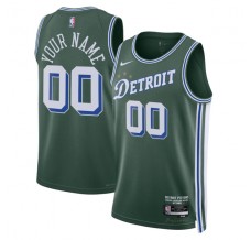 Detroit Pistons Custom Mænd Trøje 2022-23 City Edition Grøn Swingman
