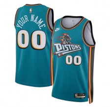 Detroit Pistons Custom Mænd Trøje 2022-23 Classic Edition Teal Swingman