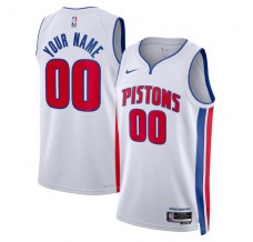 Detroit Pistons Custom Mænd Trøje 2022-23 Hvid Swingman