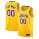 Los Angeles Lakers Custom Mænd Trøje 2022-23 Icon Edition Guld Swingman