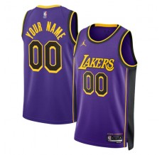 Los Angeles Lakers Custom Mænd Trøje 2022-23 Statement Edition Lilla Swingman