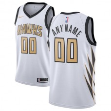 Mænd Trøje Atlanta Hawks Custom 2018-19 The City Hvid Swingman