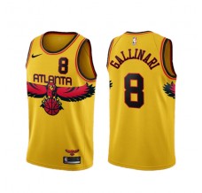 Mænd Trøje Atlanta Hawks Danilo Gallinari 8 2021-22 City Edition Gul Swingman