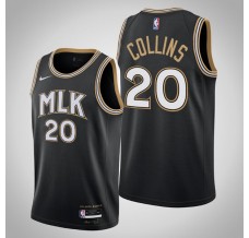 Mænd Trøje Atlanta Hawks John Collins 20 2020-21 City Edition Sort Swingman