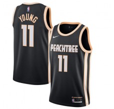 Mænd Trøje Atlanta Hawks Trae Young 11 2019-20 City Edition Sort Swingman