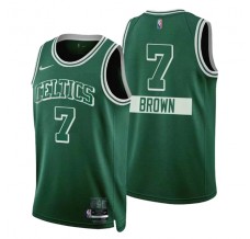 Mænd Trøje Boston Celtics Jaylen Brown 7 2021-22 City Edition Grøn Swingman