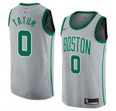 Mænd Trøje Boston Celtics Jayson Tatum 0 2017-18 The City Grå Swingman