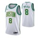 Mænd Trøje Boston Celtics Kemba Walker 8 2019-20 City Edition Hvid Swingman