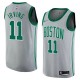 Mænd Trøje Boston Celtics Kyrie Irving 11 2017-18 The City Grå Swingman