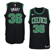 Mænd Trøje Boston Celtics Marcus Smart 36 2017-18 Sort Swingman