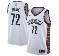 Mænd Trøje Brooklyn Nets Biggie 72 2019-20 City Edition Hvid Swingman
