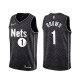 Mænd Trøje Brooklyn Nets Bruce Brown 1 2020-21 Earned Edition Sort Swingman