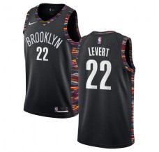 Mænd Trøje Brooklyn Nets Caris LeVert 22 2018-19 The City Sort Swingman