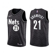 Mænd Trøje Brooklyn Nets Iman Shumpert 21 2020-21 Earned Edition Sort Swingman