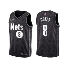 Mænd Trøje Brooklyn Nets Jeff Green 8 2020-21 Earned Edition Sort Swingman