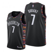 Mænd Trøje Brooklyn Nets Kevin Durant 7 2019-20 City Edition Sort Swingman
