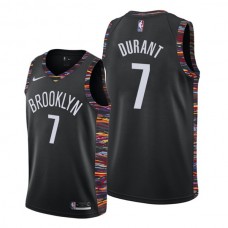 Mænd Trøje Brooklyn Nets Kevin Durant 7 2019-20 City Edition Sort Swingman