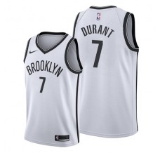 Mænd Trøje Brooklyn Nets Kevin Durant 7 2019-20 Hvid Swingman