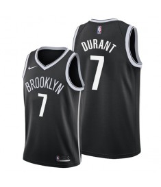 Mænd Trøje Brooklyn Nets Kevin Durant 7 2019-20 Sort Swingman