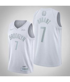 Mænd Trøje Brooklyn Nets Kevin Durant 7 2020-21 MVP Hvid Swingman