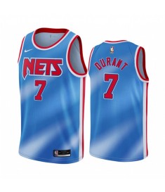 Mænd Trøje Brooklyn Nets Kevin Durant 7 2020-21 Retro Blå Swingman