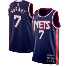 Mænd Trøje Brooklyn Nets Kevin Durant 7 2021-22 City Edition Navy Swingman