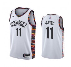 Mænd Trøje Brooklyn Nets Kyrie Irving 11 2019-20 City Edition Hvid Swingman