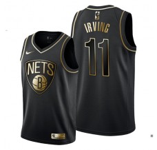Mænd Trøje Brooklyn Nets Kyrie Irving 11 2019-20 Sort Guld Swingman