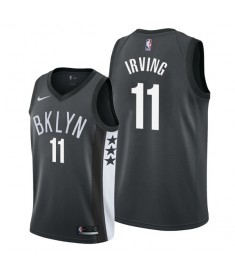 Mænd Trøje Brooklyn Nets Kyrie Irving 11 2019-20 Statement Edition Sort Swingman