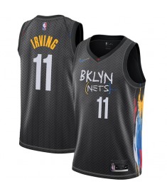 Mænd Trøje Brooklyn Nets Kyrie Irving 11 2020-21 City Edition Sort Swingman