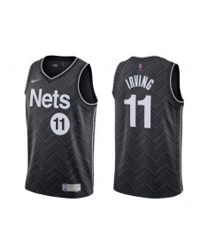 Mænd Trøje Brooklyn Nets Kyrie Irving 11 2020-21 Earned Edition Sort Swingman
