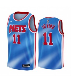 Mænd Trøje Brooklyn Nets Kyrie Irving 11 2020-21 Retro Blå Swingman